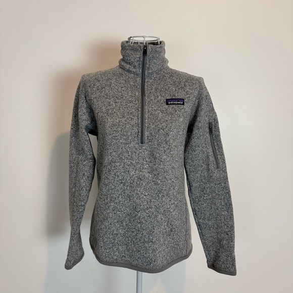 Patagonia Women's Better Sweater® 1/4-Zip Fleece pullover heather grey SZ S - Picture 3 of 11